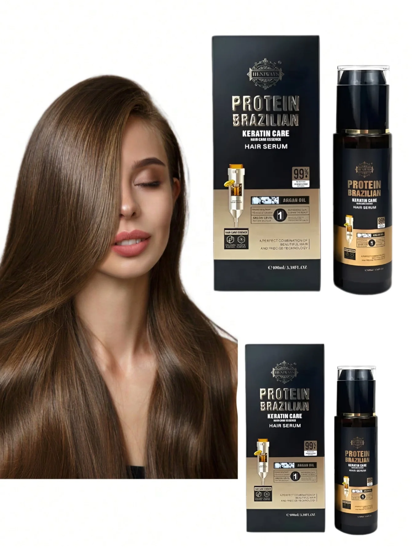 HENIWAYS Scalp Care Serum Keratin Protein Brazilian Hair-Loss Refreshing Anti-Dandruff Hair Serum 100ml