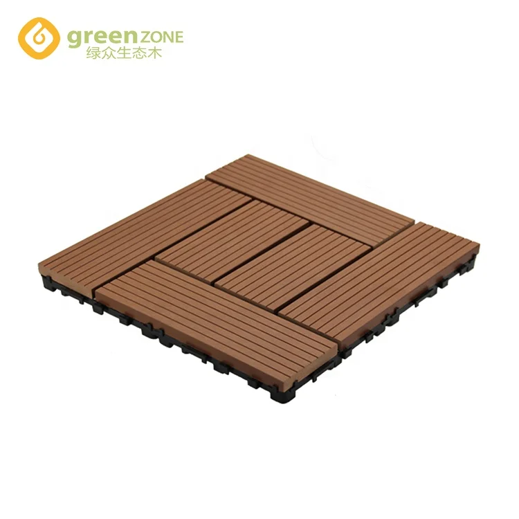 DIY floor wpc outdoor patio tiles decking wood plastic composite
