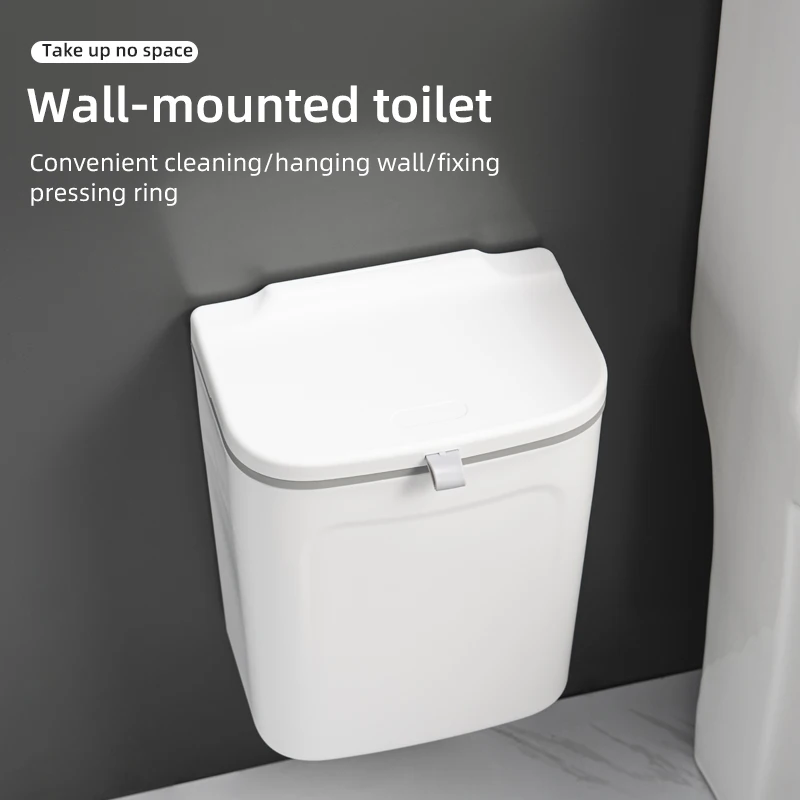 Household Kitchen Cabinet Door Hanging Trash Can Waste Storage Bucket