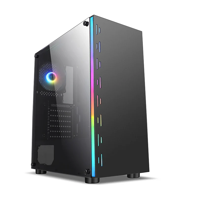 Nice economic rgb pc gamer atx computer case with special price