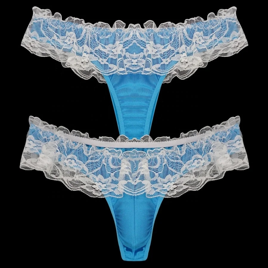 
Men Lace Thong Bikini Underwear Sissy Pouch Panties Penis Pouch sexy Gay male Panties 