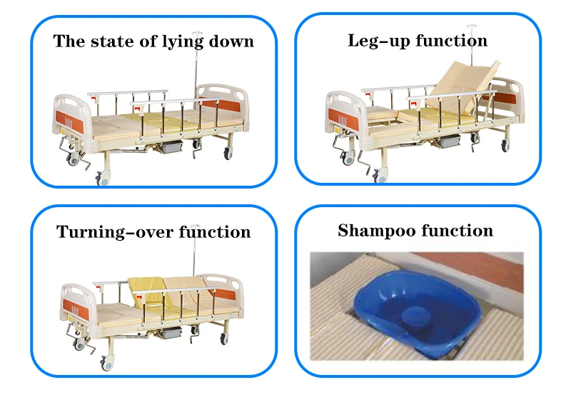 C02 Manual Multifunction Clinic Home Nursing Bed with Toilet for Elderly Nursing Bed