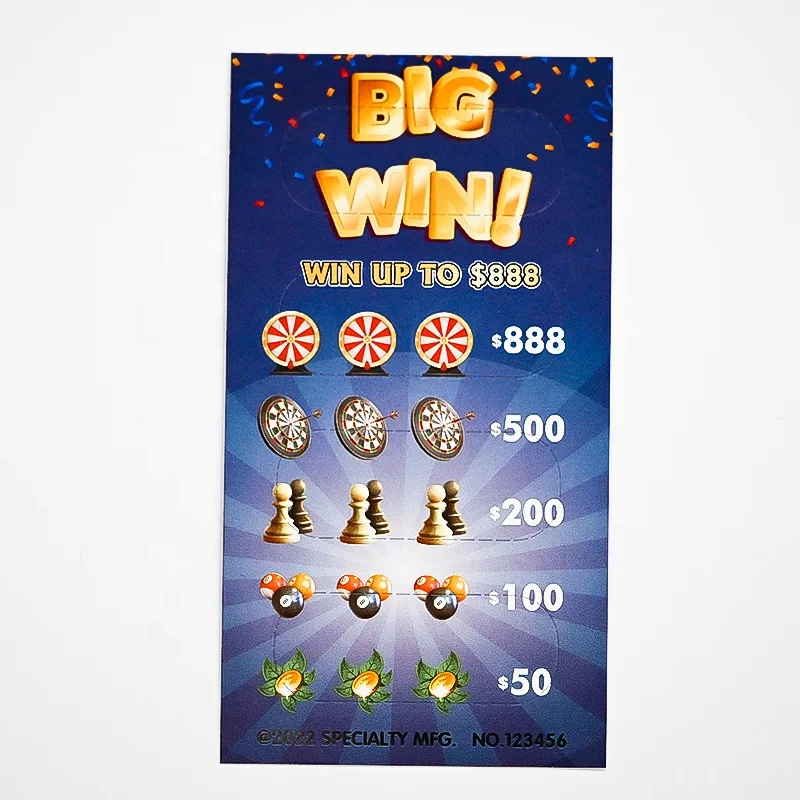 Custom Four Window Pull Tab Gambling Tickets Scratch Card Pull Tab Break Open Lottery Ticket Free Design