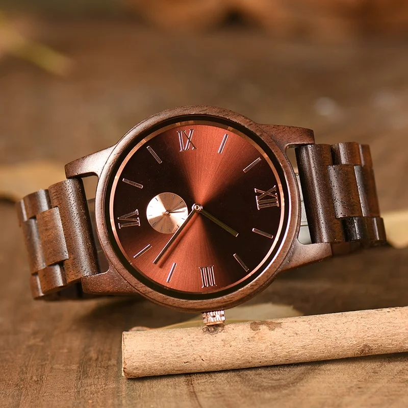Japan Movt Quartz Wooden Watches Custom Logo Business Fashion Wooden Watches For Men Women