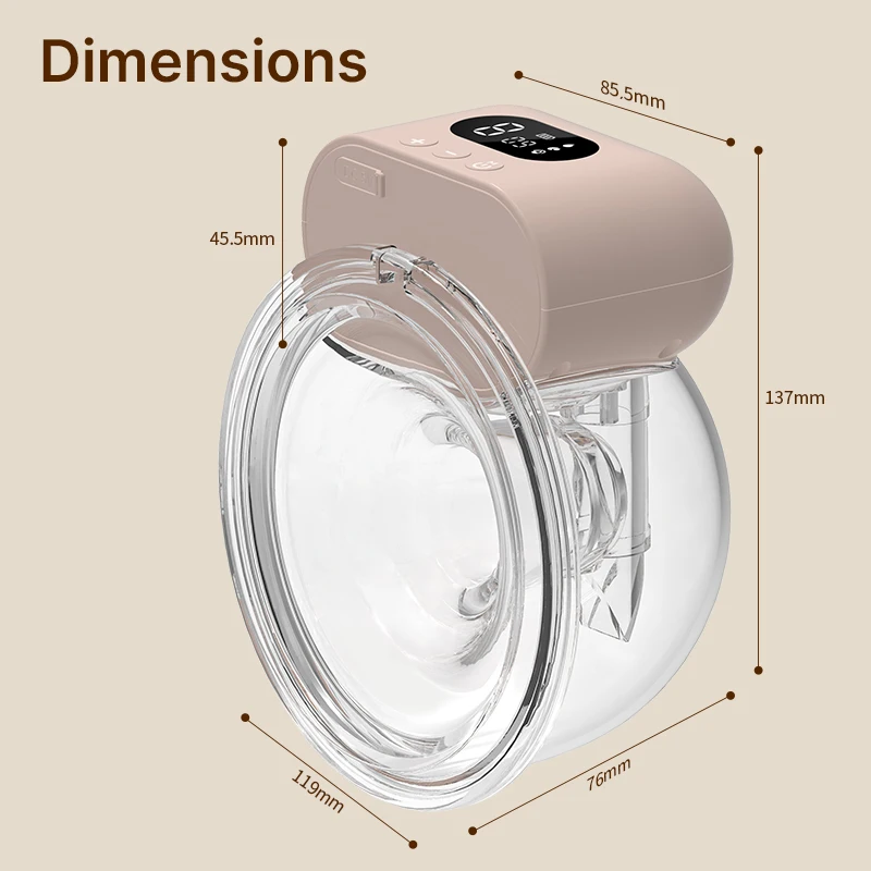 Doopser Wearable Hands Free Breast Pump Electric Breast Pump DPS-8012 Silicone Wearable Cup Breast Milk