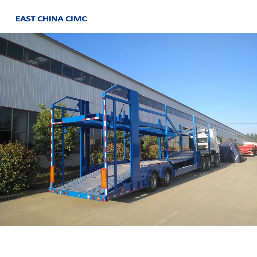 2 Axles 3 Axles 10-40Tons Car Carrier Truck Trailer For 6-10 SUV Auto Transport