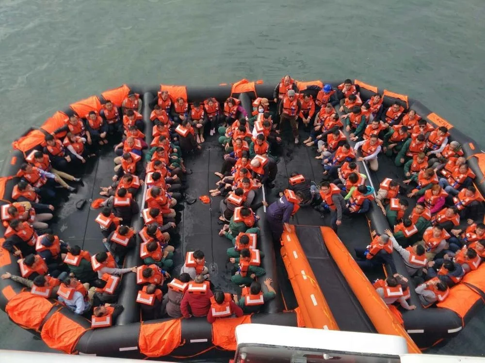 Открытый двухсторонний спасательный плот на 65 человек (Тип K)