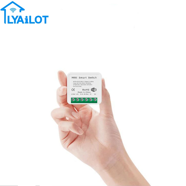 tuya smart mini on-off switch new concealed intelligent control current switch breaker 16A 1gang switch