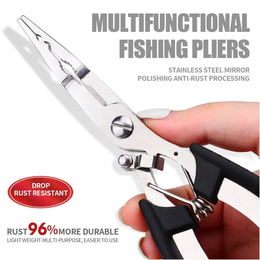 Fishing Scissors Pliers For Fishing Fly Finger Grip Fishing Split Ring Plier Fishing Pliers Crazy Shark