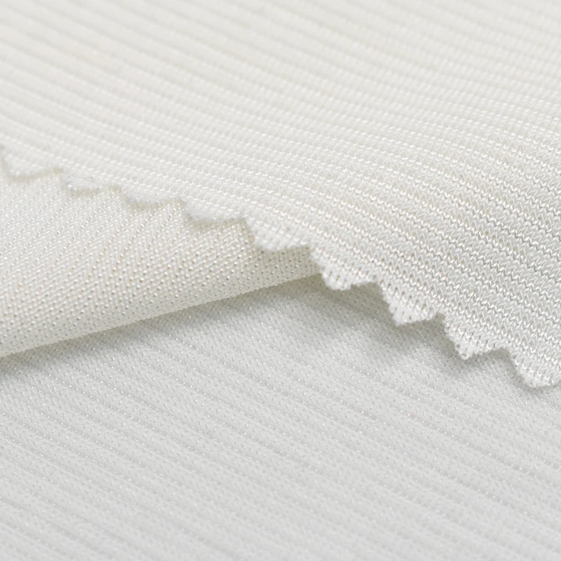 Slub style single hemp wrinkle polyester spandex knit Doris fabric for bottomed wear