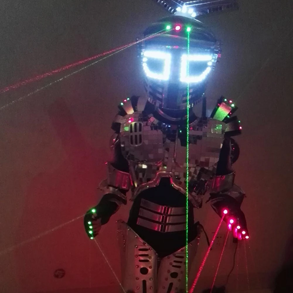 led robot costume stage show dance fashionable laser light led disfraz de robot