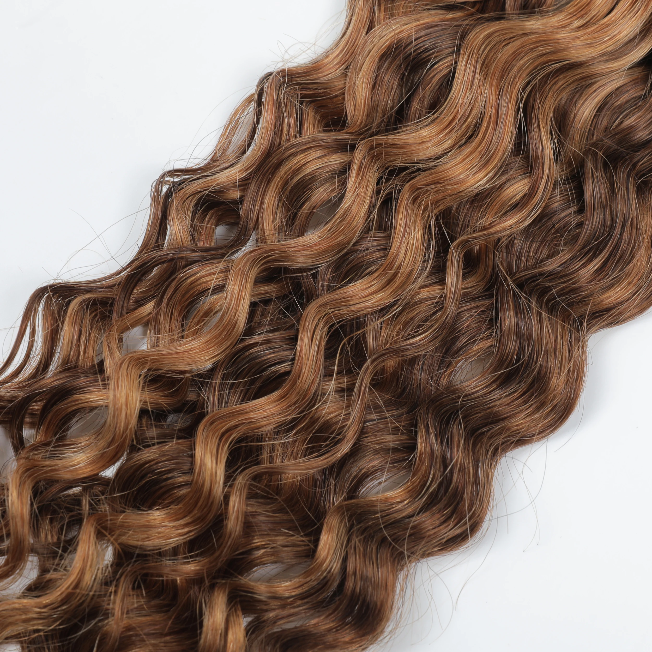Hot Selling Products 2024 New Arrival 100% raw Hair bulk Weave Water Wave Ombre Highlight Human Branding Hair Extension