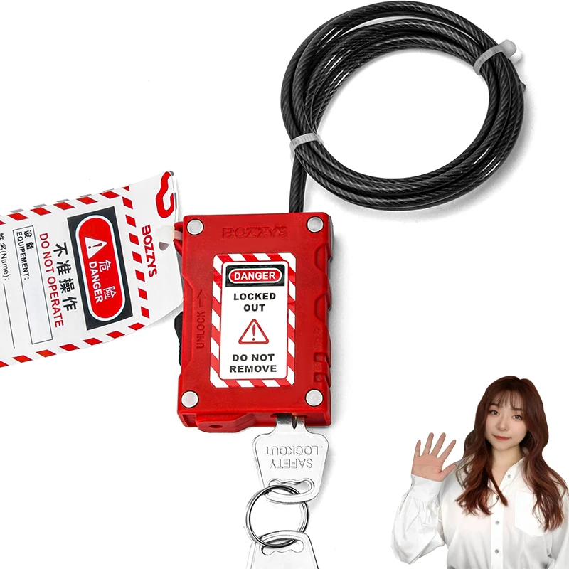 Industrial Insulated dust-proof safety lockout padlock With master key Custom laser coding for Engineering equipment lock-out