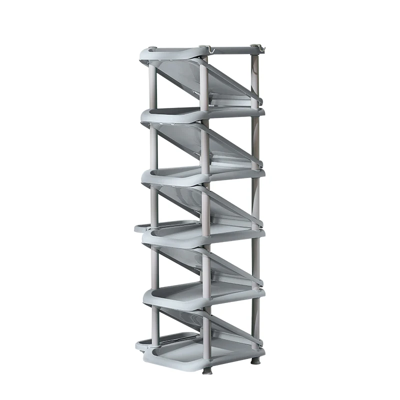 Modern Home Storage Plastic 11-tier Shoe Rack Stackable Shoe Organizer Storage Rack with Hangers