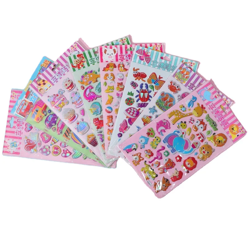 SEDEX 4P Factory Soft PVC 3D Nice design puffy bubble sticker PVC bubble stickers