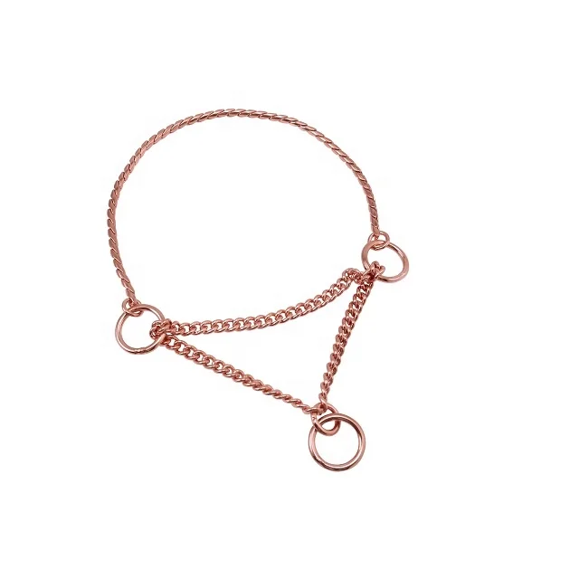 Лидер продаж, качественные товары для домашних животных, латунный наполовину Змеиный Регулируемый ошейник с цепью