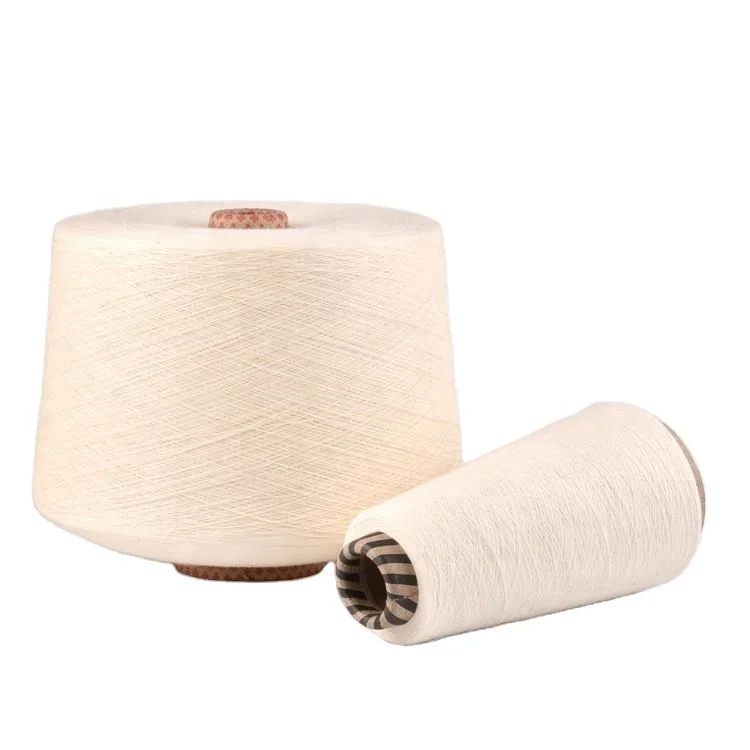 Wholesale Eco Low Price Polyester Cotton Blended OE Yarn Recycled 65/35 50/50 Knitting Yarn Sewing thread