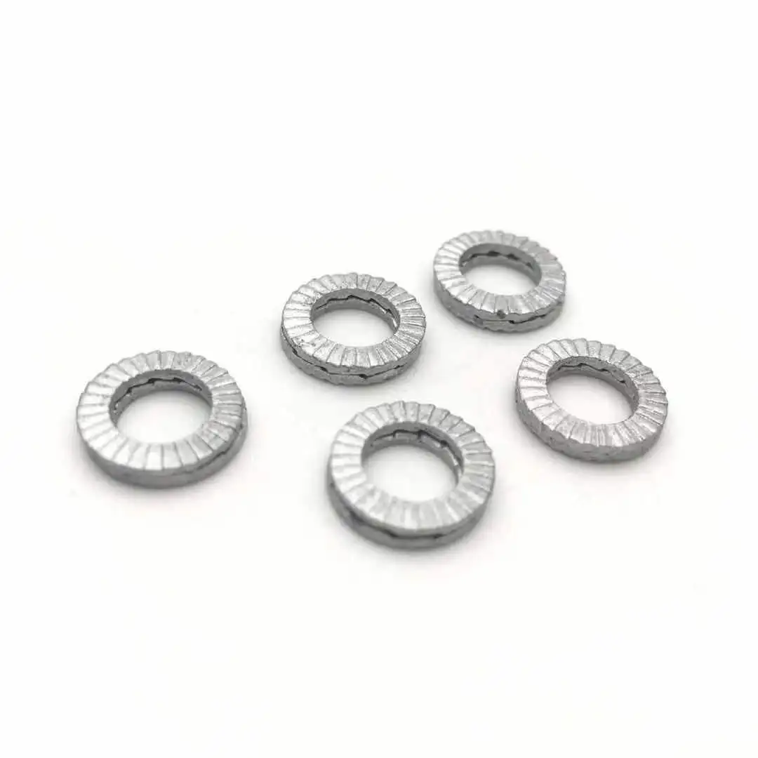 DIN25201 spring steel double lock washer Dacromet Plated Self Locking Wedge Lock Washer