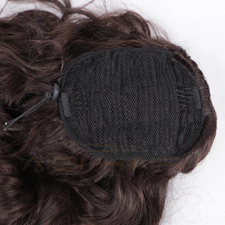 wrap around drawstring ponytail curly long wavy 24inch heat resistant body wave synthetic hair ponytails extensions fiber ties