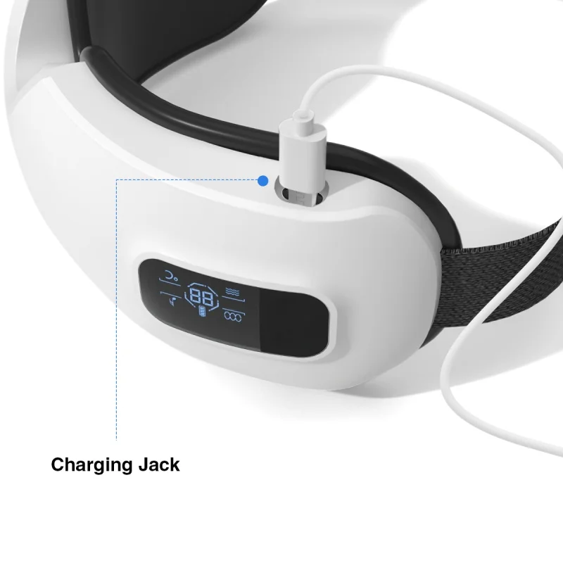 Wireless Bluetooth Eye Massager Air Pressure Vibration Digital Eye Device Relief Heat Compress Eyes Care Sleep Machine Music