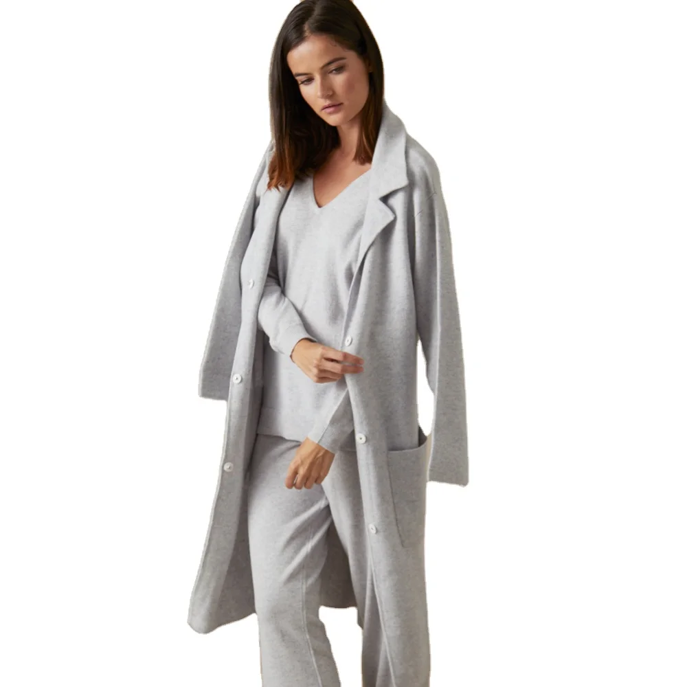OEKO New Style Cashmere Long Cardigan Womens Sweaters Female Sweater Knitted for Women