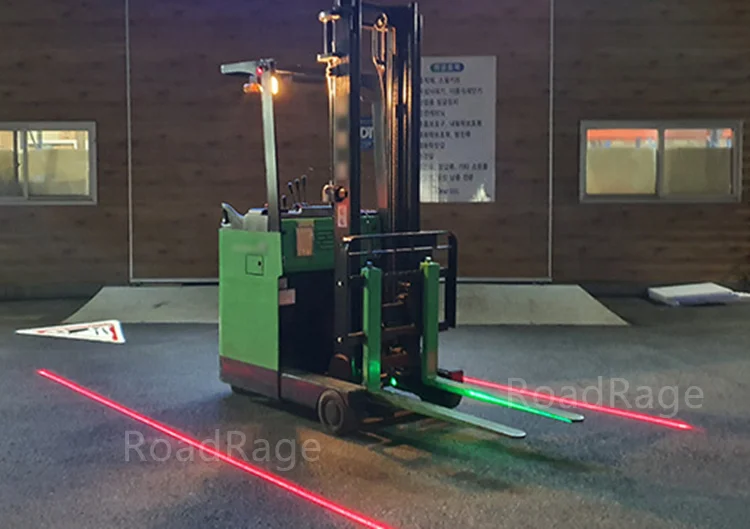 automatic guided vehicle AGV Forklift Laser light warehouse Danger Area Warning Light workplace hazard sign red zone work lights