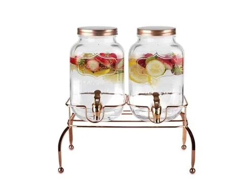 Large Beverage Water Carafes Beer Pitcher With Wooden Lid Wholesale Custom Color 5L 10L Beer Tower With Wooden Base