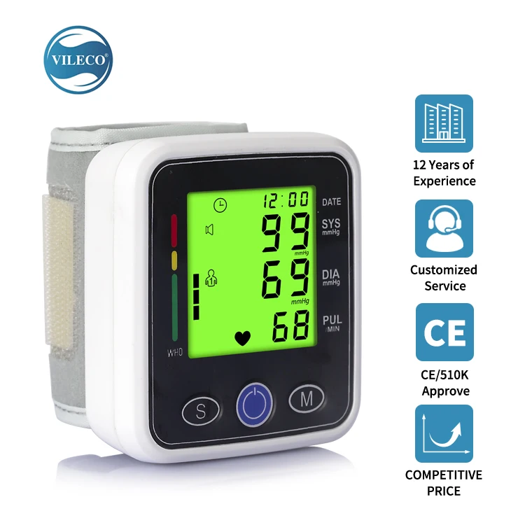 Цифровой наручный Монитор артериального давления CE 510K для оптовой продажи, прибор для измерения артериального давления