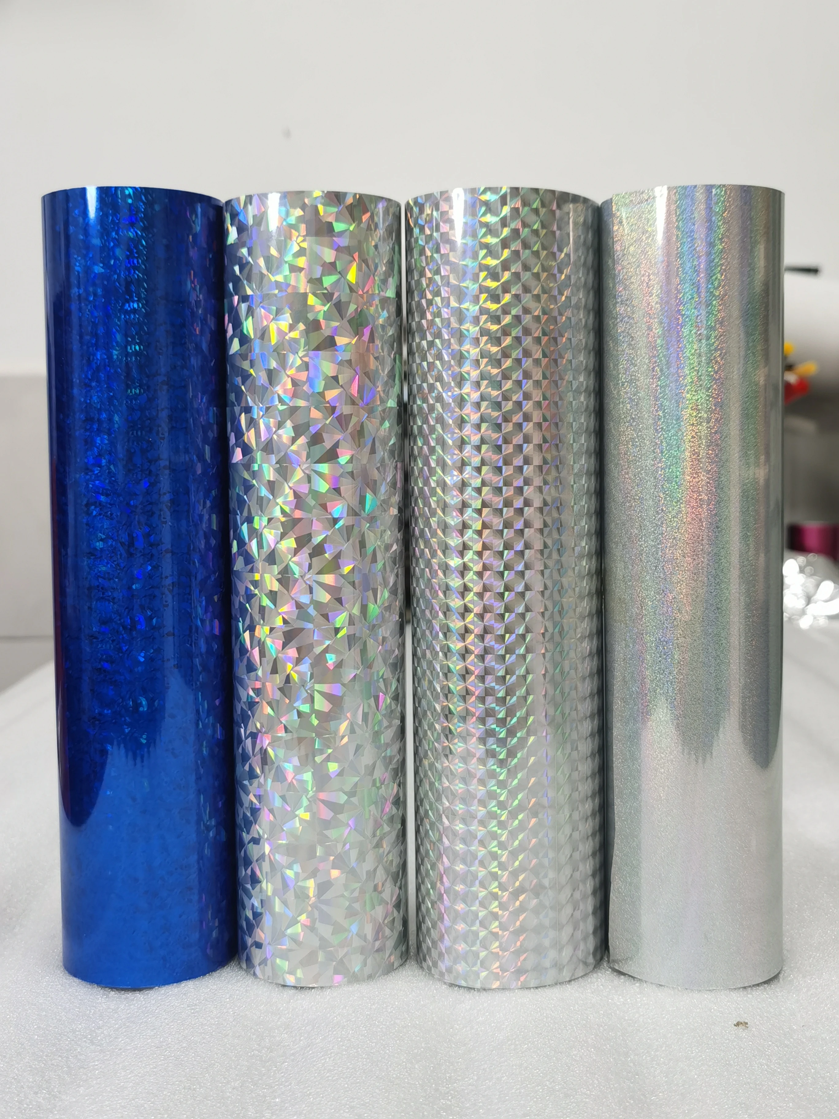High Quality Gold Silver Square Holographic Hot Stamping Foil  skateboard heat transfer film