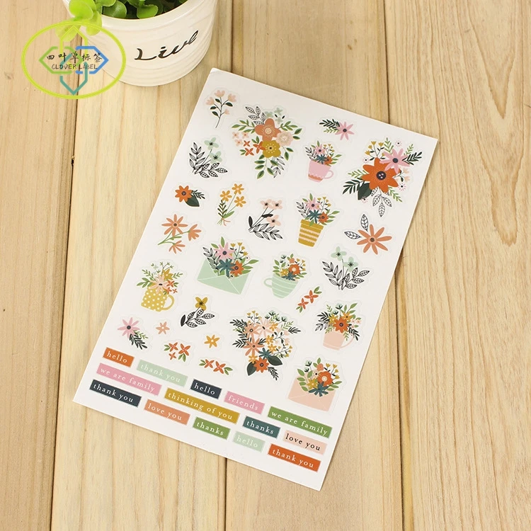 Self Adhesive PVC Vinyl Labels Printing Custom Kiss Cut Sticker Sheet