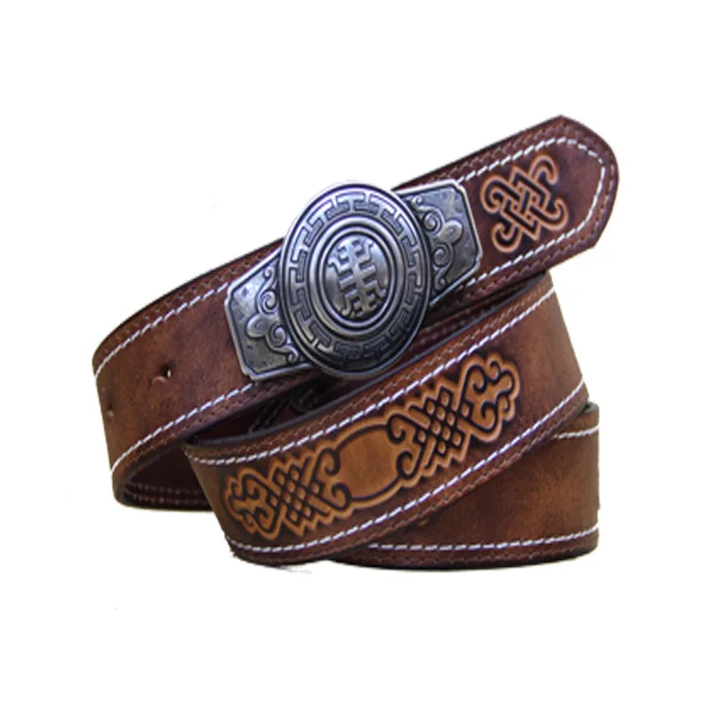 Cowboy Cowgirl Genuine Leather Western Belts