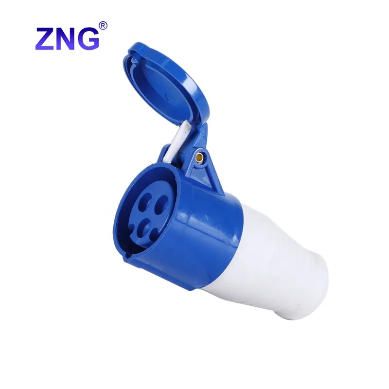 240V Industrial Connector 16A 2P+E Single Phase Industrial Socket Portability ZNG-213