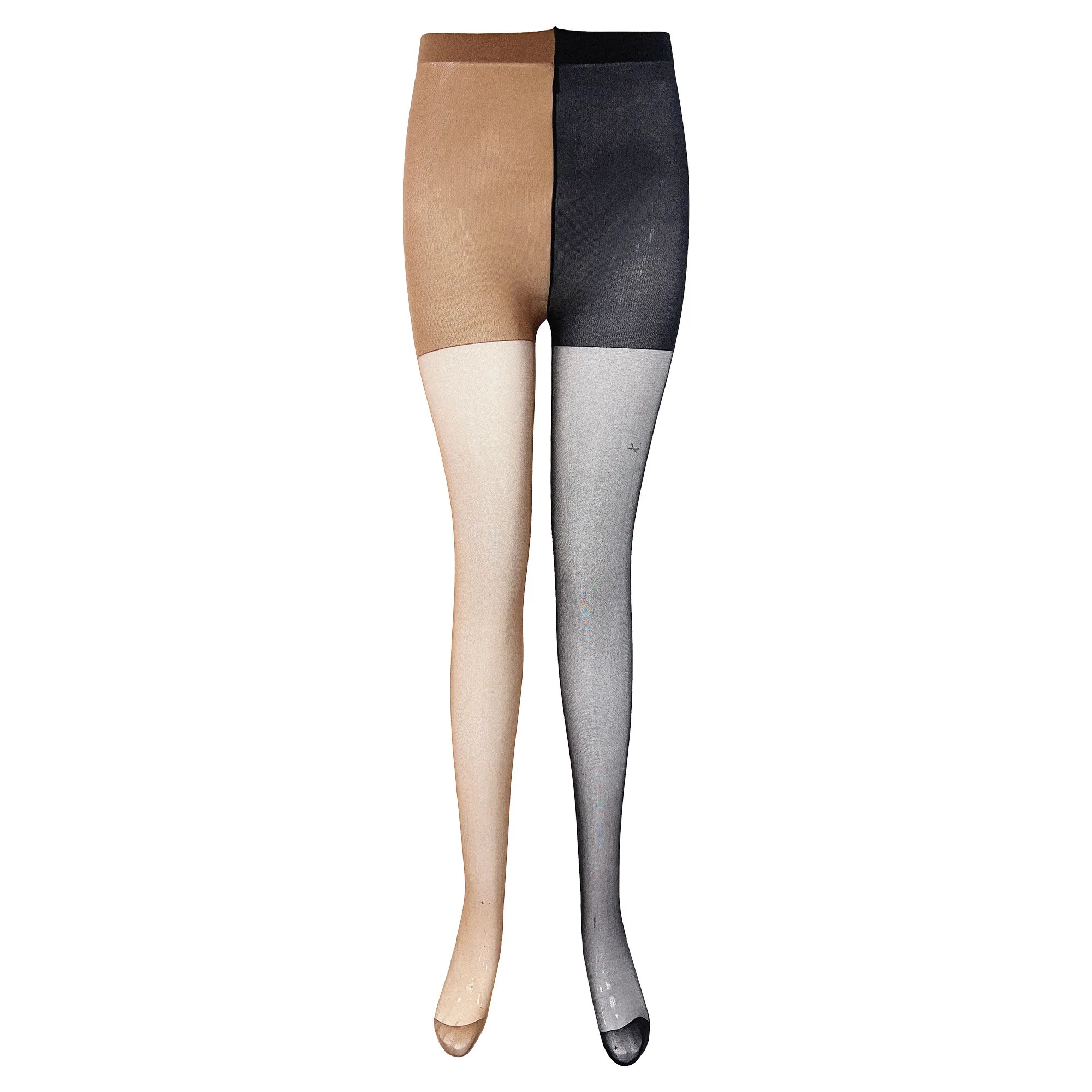 JSMANA New Design Fashion Lady  Sexy Thigh High Stretchy Transparent Contrast Color Custom Women Pantyhose Sheer Tights
