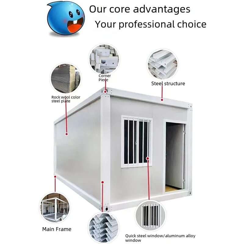 Prefabricated sunroom tiny casa containers homes construction houses mobile modular office pods portable prefab prefabricada