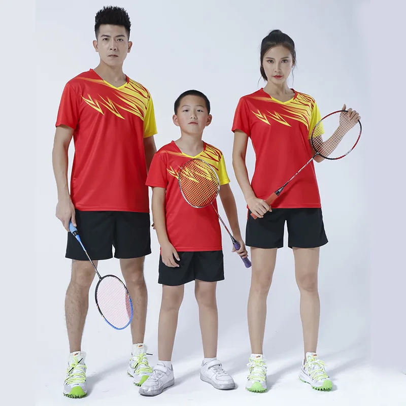 2111 Men women badminton clothing suits sleeveless sportswear perspiration sublimation T-shirt & shorts table tennis clothing