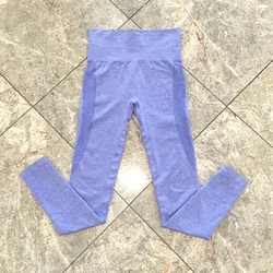 Women Gym Workout Yoga Leggings Athletic Apparel Yoga Pants Gym Grey Sport Workout Tights High Waist Seamless Leggings