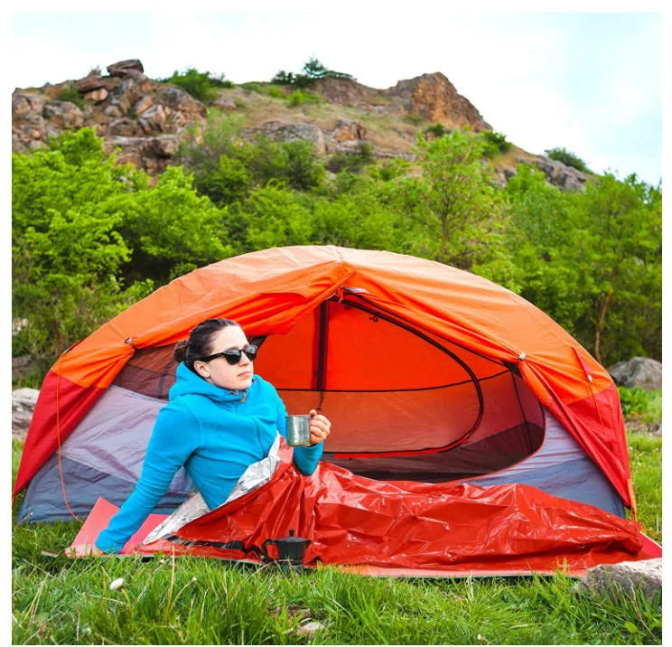 Outdoor Camping And Hiking Sun Protection PE Aluminum Film Tent Emergency First Aid Sleeping Bag