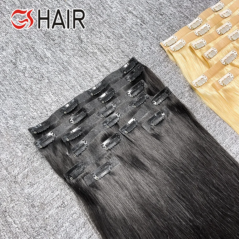GS Wholesale Malaysian Clip In Hair Extension,Raw Virgin Cuticle Aligned Hair Vendor,Straight Clip In Human Hair Extension