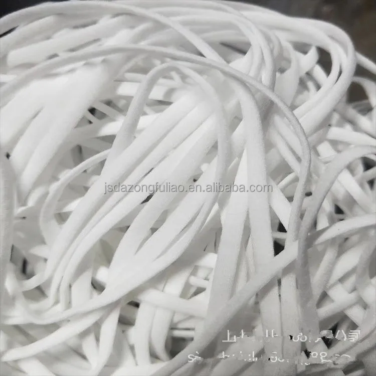 Manufacturers spot disposable mask rope round ear strap nylon 3mm mask elastic band white elastic rope