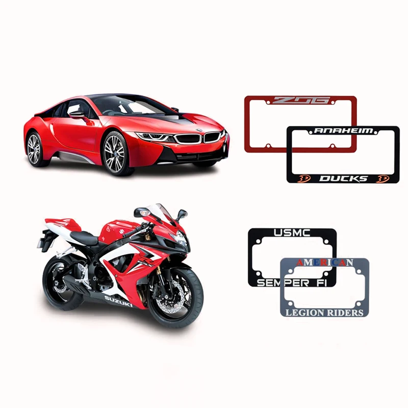 2024 Factory Direct Wholesale Metal motorcycle plate holder license plate frame cover custom plate frame for motorcycle
