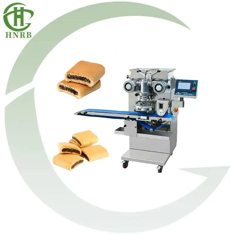 Fully Automatic Stainless Steel Multifunction Double Hopper Fig Roll Making Encrusting Machine Commercial Fig Bar Making Machine