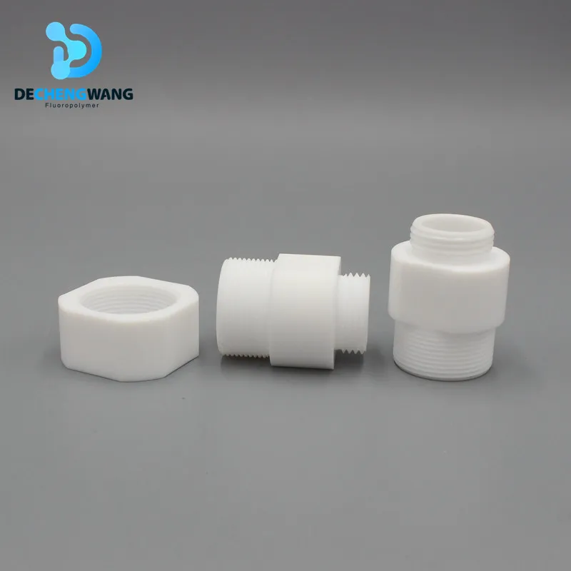 PTFE Double Compression Tube fittings Adjustable PTFE compression Fittings