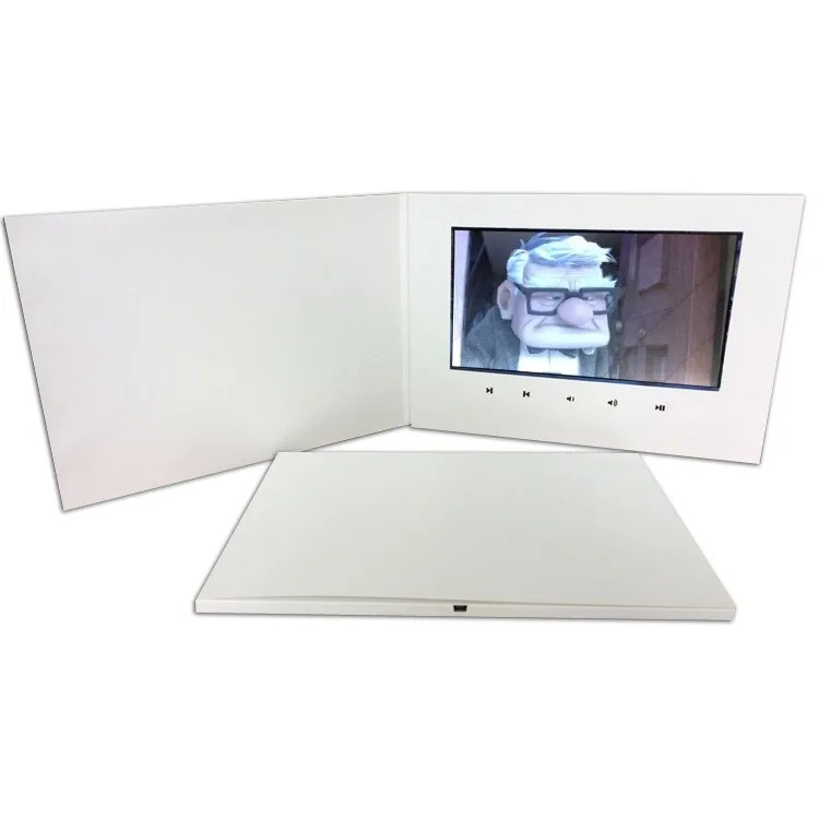 High Quality 7 inch Lcd blank recordable video greeting card video gift brochure