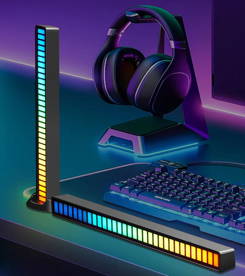 LED Pickup Light RGB Sound Control Symphony Lamp Music Rhythm Lights TV Computer E-sports Desktop With APP Remote