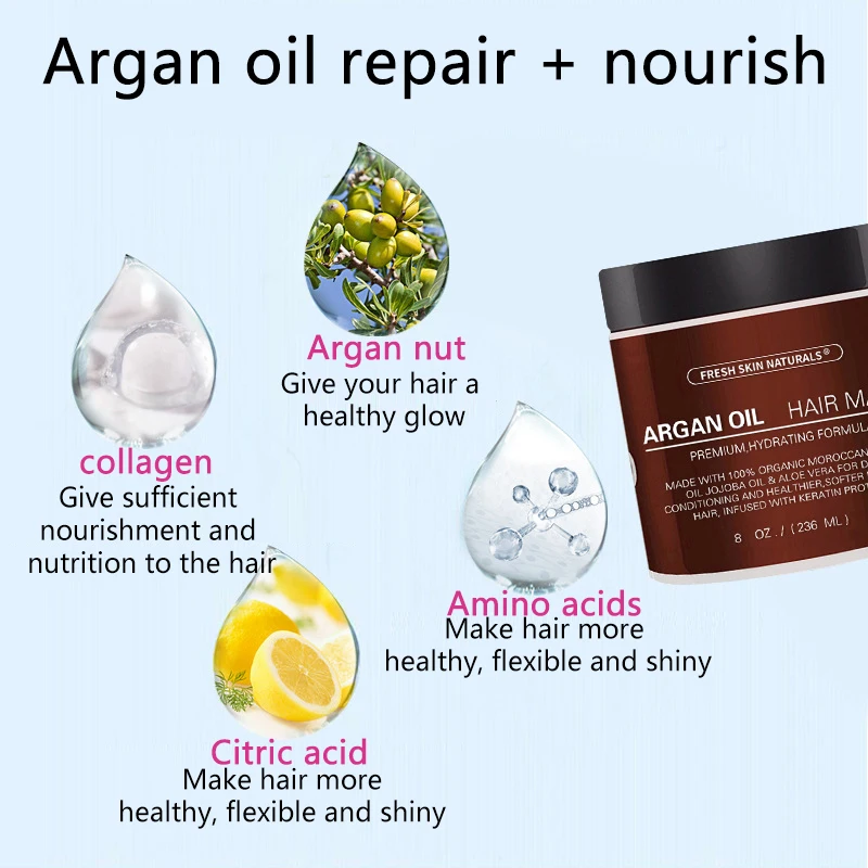 Organic spa relaxer smoothing mask Protein rebonding hair treatment cream