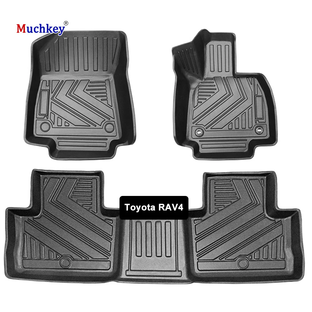 Muchkey Factory Price  Durable Floor Mats For Toyota rav4 Interior Car Accessories TPE Car Floor Mat 3D 5D 7D Car Mats