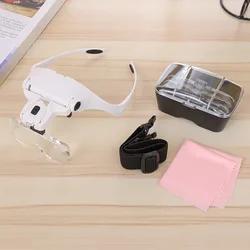 Magnifying Glasses with Light Headset Magnifier LED light Head Mount Magnifying Glass Eyelash extension