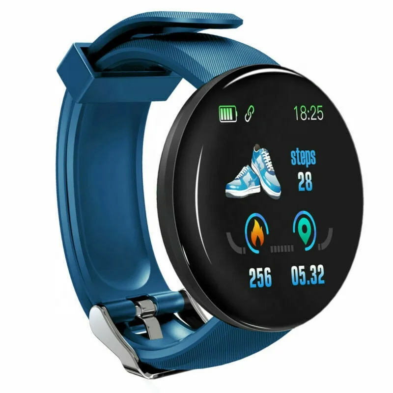 
Sport Fitness Tracker D18 Blood Pressure Heart Rate Monitor Walking Fashion Watch Smart Watches for Women Men 