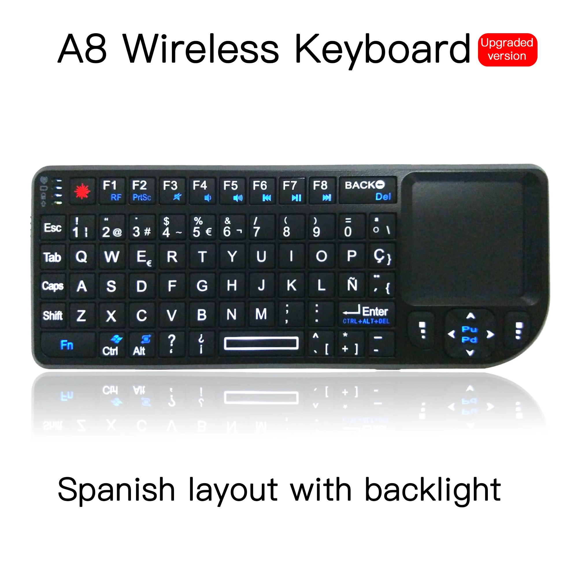  Беспроводная мини-клавиатура Air Mouse 2 4G ручной сенсорный лазер для игр телефона приставки smart tv