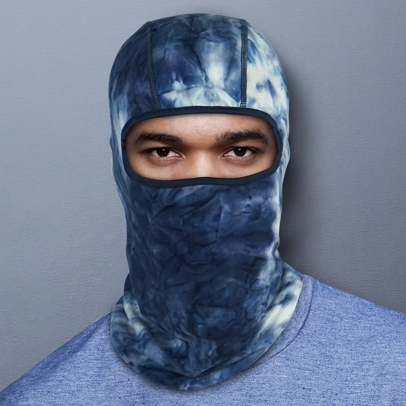 QINGLONGLIN Winter Balaclava for Men and Women High Quality Tie-Dye Milky Fleece Outdoor Sport Fashion Headwear Running Cycling